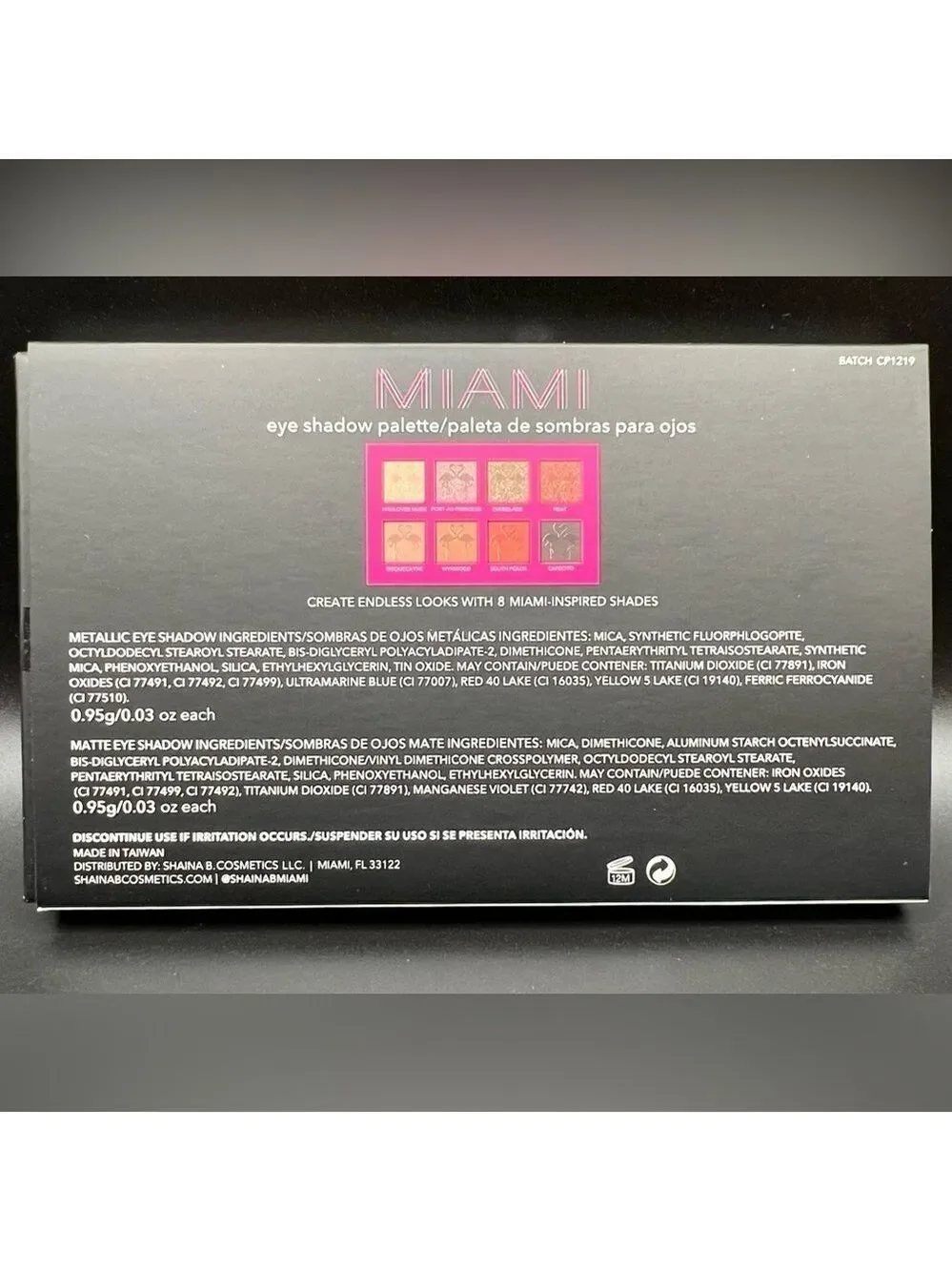 Shaina B. Miami Mini Eyeshadow Palette
